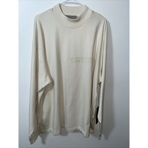 Essentials Fear Of God Beige Cotton Jersey Long Sleeve T Shirt Size Large